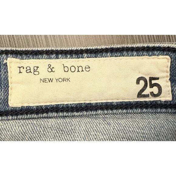 Rag & Bone Women’s Dre Low-Rise Slim Boyfriend Jeans Measures 30x25 Distressed - Picture 6 of 10
